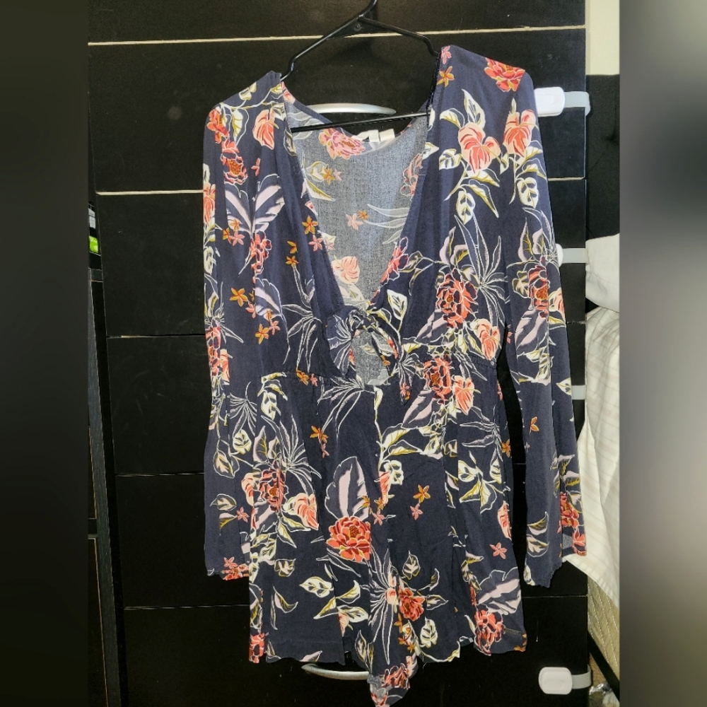 Roxy Floral Romper Medium
